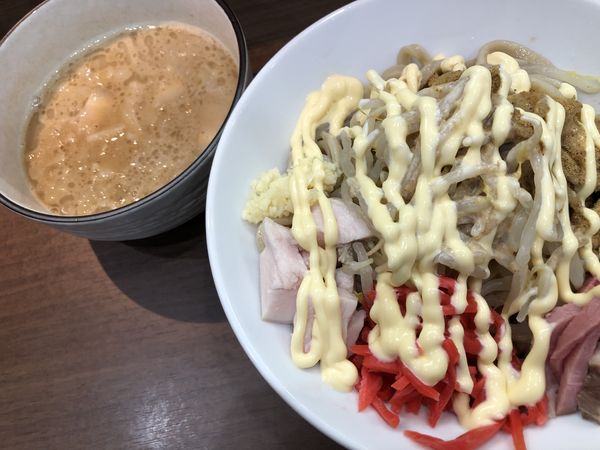 「煮干屋さんのG系つけ(ニンニク)」@Noodle&Spice curry 今日の1番の写真