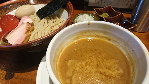 「【昼】つけ麺+味玉」@長男、ほそのたかしの写真