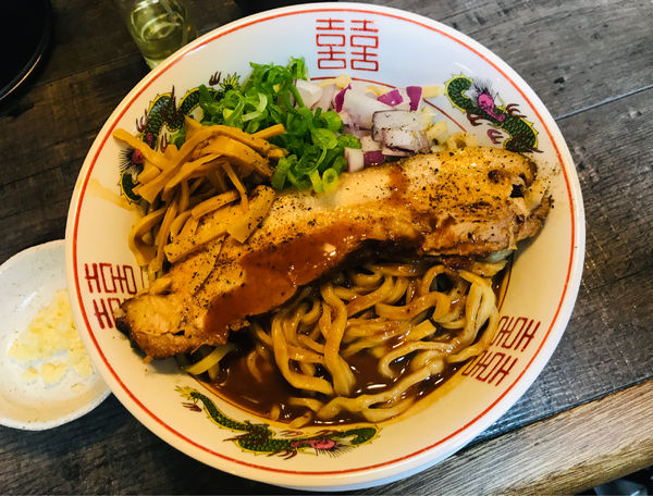 「【限定】エビマゼソバ『濃厚オマールソース』中＋ミニフォアグラ飯」@ラーメン カラテキッドの写真