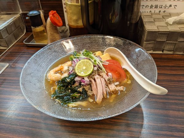 「ニボシ冷し中華」@らー麺 あけどやの写真