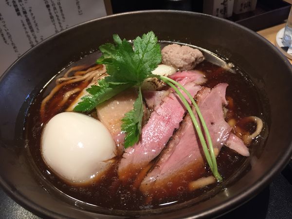 「特製紀州鴨中華そば(手もみ麺)【1250円】」@鴨中華そば 楓の写真