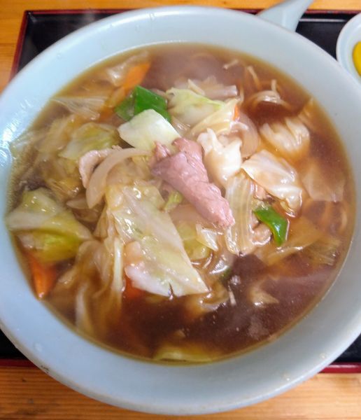 「広東麺 680円  ぎょうざ 320円」@可楽の写真