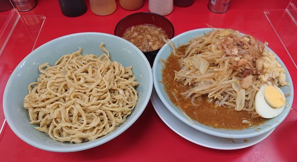 「つけ麺 にんにく少し、野菜、ブタカスアブラ」@ラーメン富士丸 東浦和店の写真