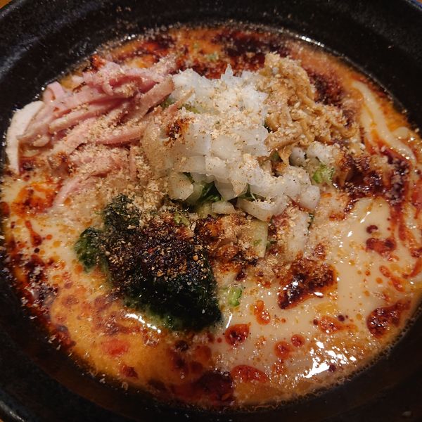 「【限定】海老トマみそ辛冷しラーメン950円」@はりけんラーメンの写真