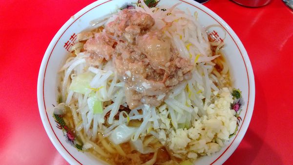 「小ラーメン　野菜マシ・ニンニク・アブラ」@ラーメン二郎 千葉店の写真