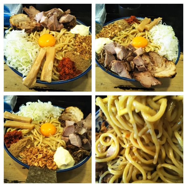 「冷しカレーまぜそば特盛+無料マヨネーズ」@狼煙 〜NOROSHI〜の写真