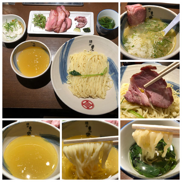 「【限定】薬涼潮つけそば(大盛)窯焼きチャーシュー1170円」@麺や 虎徹の写真