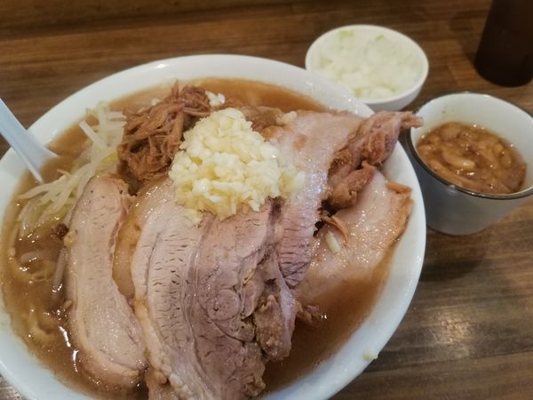 「ラーメン小＋豚ちょい増し」@男気らーめん アカギの写真