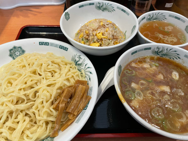 「和風つけ麺570円、半炒飯270円」@日高屋 土浦西口店の写真