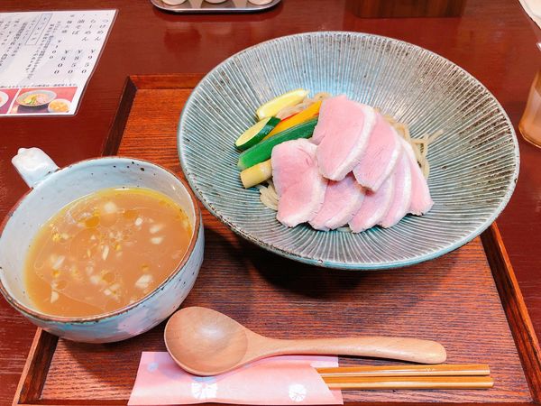 「つけめん 大盛 チャーシュー鴨TP」@つけめん らーめん 山の写真