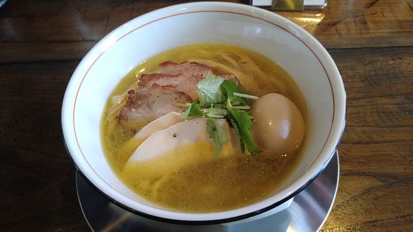 「上鶏そば 塩 (手揉み麺)¥1050-」@自家製麺オオモリ製作所 壬生店の写真