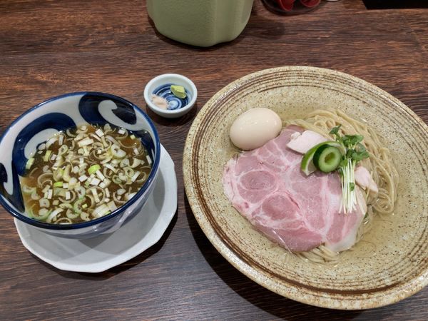 「昆布水つけ麺　煮卵」@中華そば 燕屋商店の写真