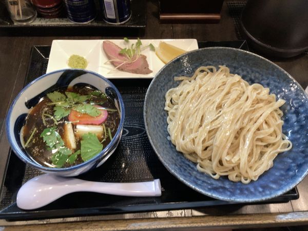 「限定　鴨出汁つけ麺　おい茶漬け」@まるふじ食堂の写真