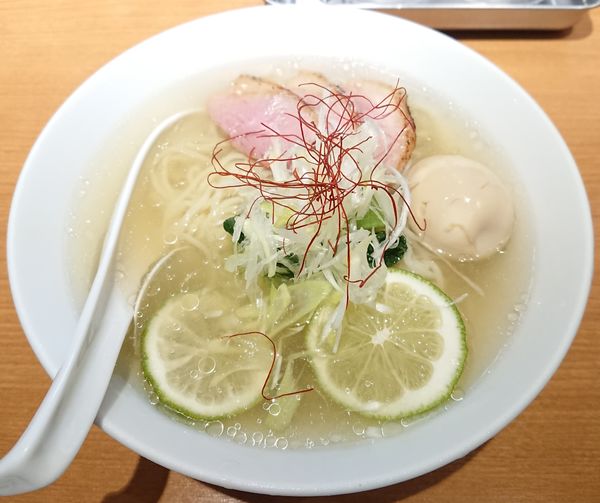 「【夏季限定】鴨と蛤冷しそば 塩＋味玉」@麺屋 上々の写真