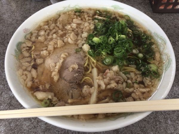 「中華そば大盛背脂多目」@つたふじ 福山支店の写真