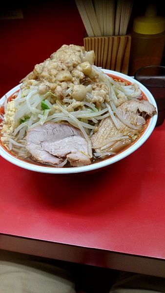 「大ラーメン750円ニンニク少し他全増し」@ラーメン二郎 上野毛店の写真