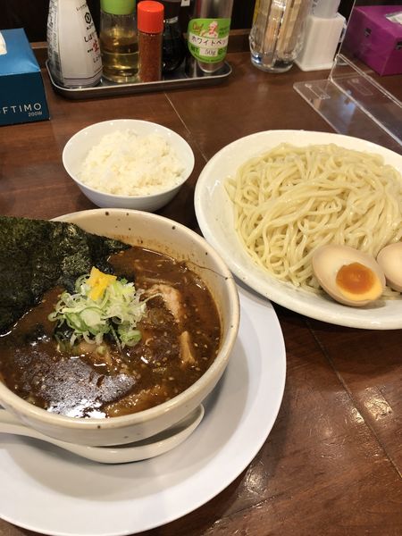 「味玉つけ麺（大盛り）」@つけ麺や 辰盛の写真