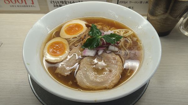 「味玉淡麗煮干しそば¥900+和え玉¥200-」@麺屋 音 柏店の写真