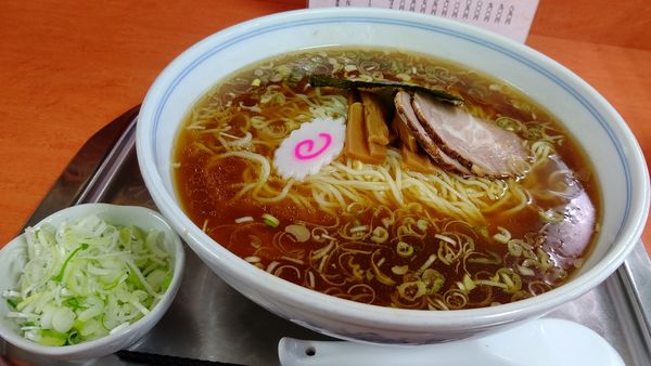 「中華麺８５０円&ねぎ７０円」@河辺大勝軒の写真