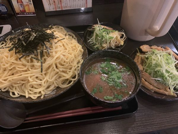 「つけ麺(大)(得トッピング)」@もちもちの木 福島店の写真
