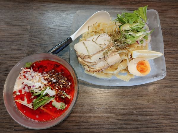 「冷やし担々つけ麺」@麺家 あべの 神宮前の写真