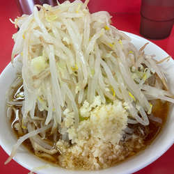 小麺半分豚増しヤサイニンニク