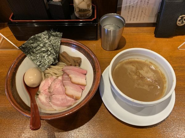 「特製つけ麺」@長男、ほそのたかしの写真