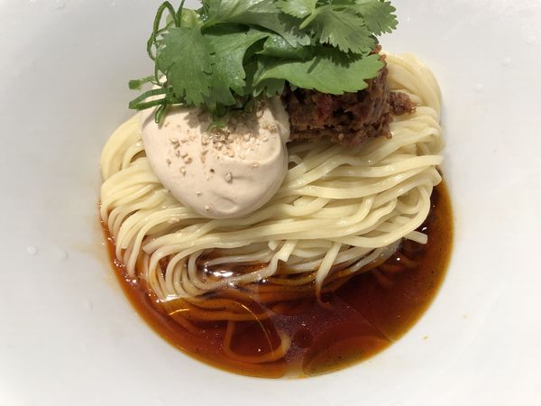 「冷製汁なし丹々麺(追い飯付)」@てんせんめんの写真