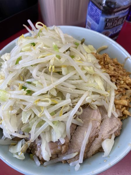 「小ラーメンぶた5枚＋つけ味冷や汁なし」@ラーメン二郎 中山駅前店の写真