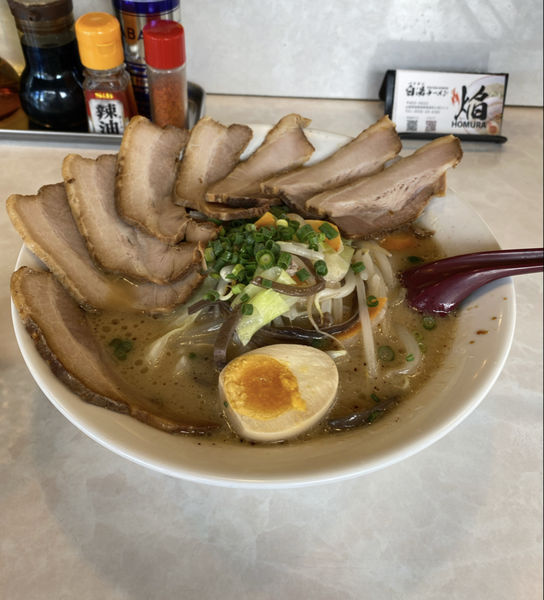「醤油白湯チャーシューメン」@白湯ラーメン 焔の写真