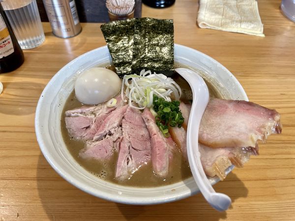 「特製濃厚魚介らぁ麺 中盛 ＋ アサヒドライゼロ」@KEN軒の写真