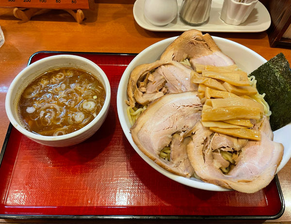 「つけ麺 中盛り チャーシュー メンマ」@めん 和正の写真