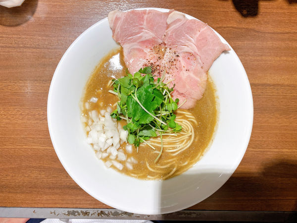 「濃厚烏賊煮干中華そば(醤油)+和え玉」@麺屋 ねむ瑠の写真