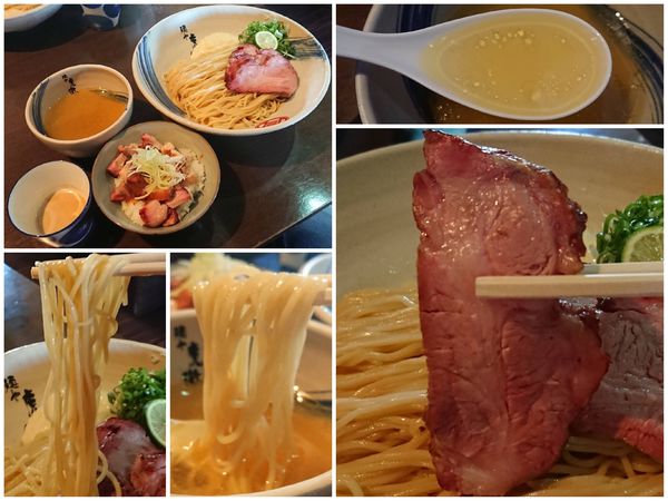 「【限定】薬涼 潮つけそば＋釜焼きチャーシュー＋香味肉丼」@麺や 虎徹の写真