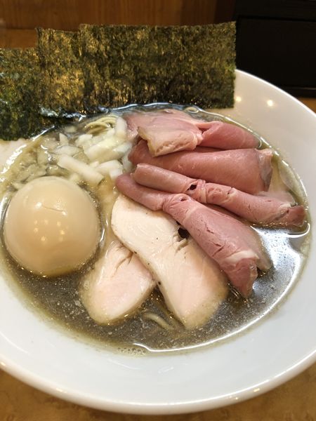 「特製純煮干そば1100円➕ハーフ和え玉150円」@中華そば 児ノ木の写真