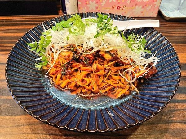 「アナゴのバラちらし風和えそば」@稲荷屋の写真