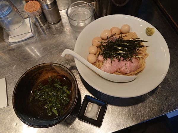 「ざるつけ蕎麦＋うずら」@さんじの写真