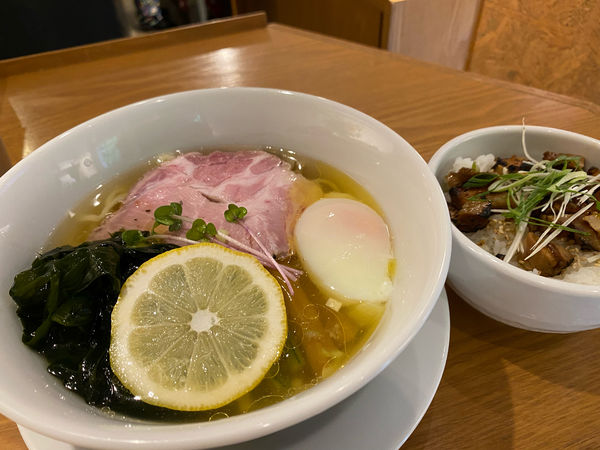 「冷やし温玉イリコそば」@中華そば 二階堂の写真