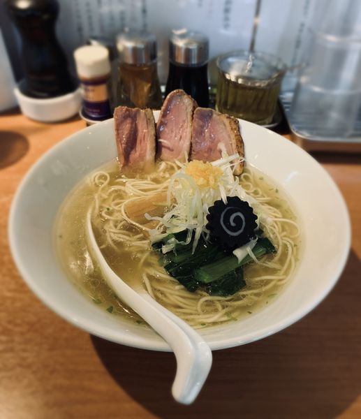 「鴨塩青唐辛子（麺固め・辛め￥850）」@麺屋 上々の写真