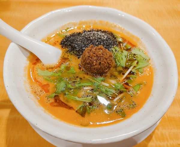 「黒胡麻担々らーめん」@ちりめん亭 ぎふながもり店の写真