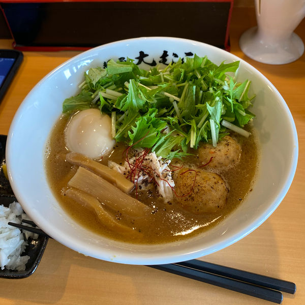 「味玉鶏白湯そば」@麺屋大むらの写真
