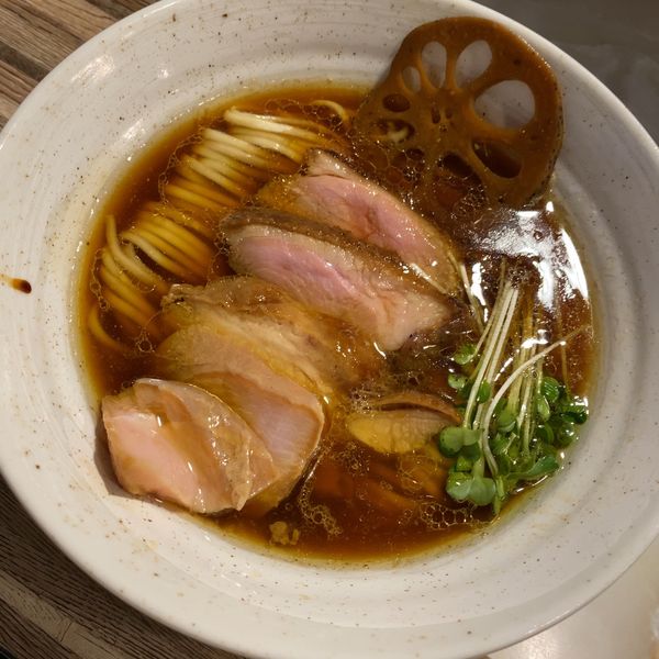 「地鶏と鴨と水（超特選黒醤油）1100円」@improv.の写真