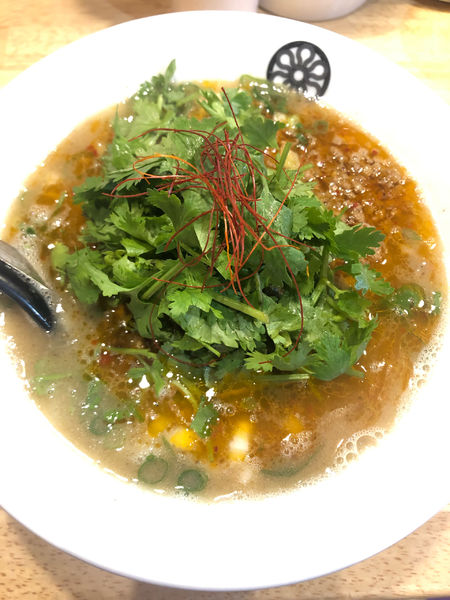 「台湾パクチーらーめん　870円」@葵春堂の写真