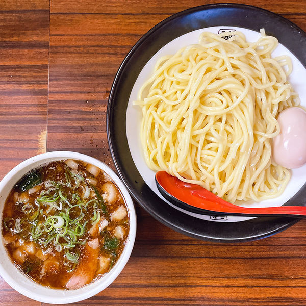「つけめん（大盛サービス）＋半熟味玉」@豚骨醤油らーめん 誠屋 池尻店の写真