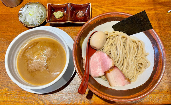 「つけ麺＋味玉（半熟）＋大盛（300g）」@長男、ほそのたかしの写真