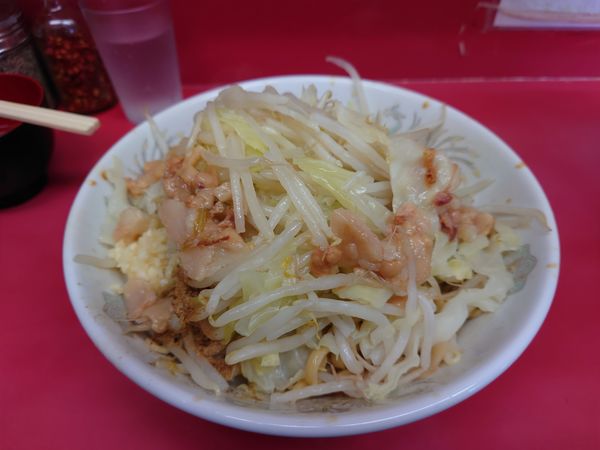 「小豚　汁なし」@ラーメン二郎 環七一之江店の写真