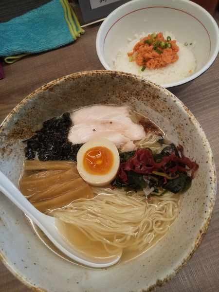 「【夏期限定】金目鯛の冷製麺820円鮭と明太子の冷製飯260円」@東大和ラーメン大冬樹Season2の写真