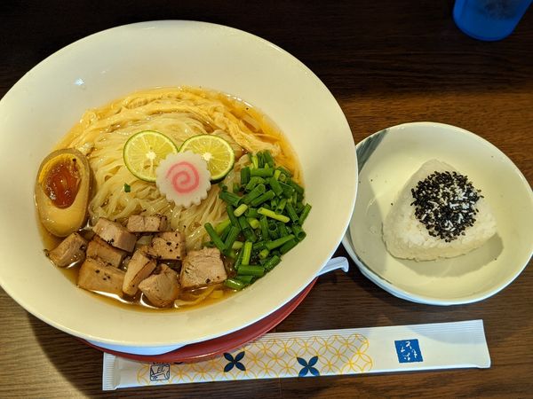 「限定冷やしラーメン」@中華そば 花京 天六店の写真