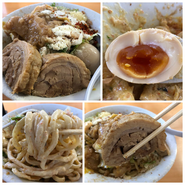 「【限定】冷やしまぜそば大1100円豚マシ150円味玉100円」@ラーメン一心の写真