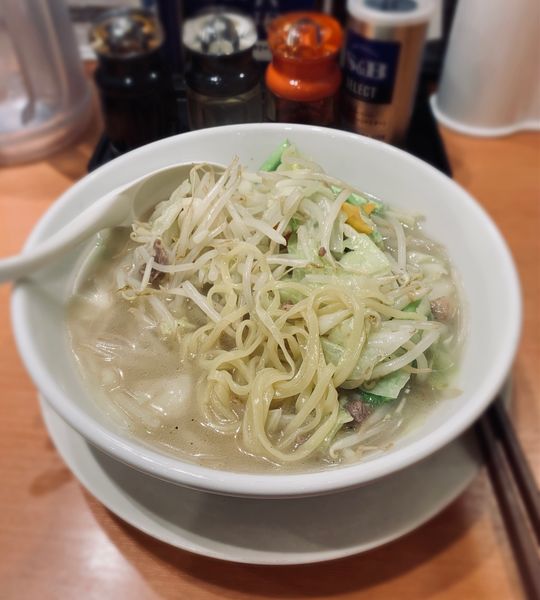 「野菜たっぷりタンメン（麺固め￥520）」@日高屋 蔵前駅前店の写真